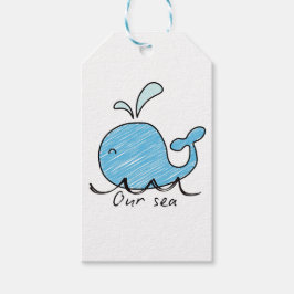 A FRIENDLY WHALE IN HIS SEA Gift Tags ギフトタグ