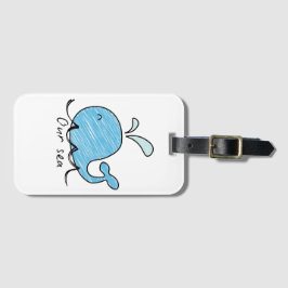 A FRIENDLY WHALE IN HIS SEA Luggage Tag ラゲッジタグ
