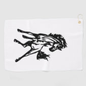 A Frisky Jumping Horse in the Wild ゴルフタオル (横)