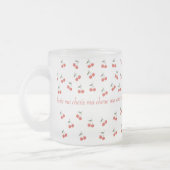 A frosted glass mug with cherry pattern  フロストグラスマグカップ (左)