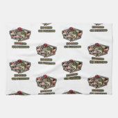 A fun and bold illustration of a cool bass キッチンタオル (横)