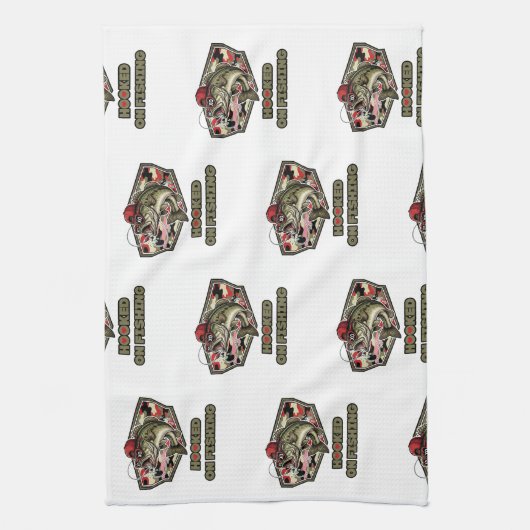 A fun and bold illustration of a cool bass キッチンタオル (縦)