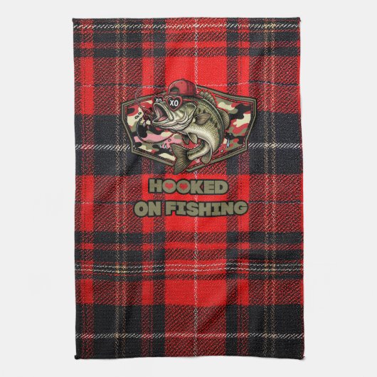 A fun and bold illustration of a cool bass キッチンタオル (縦)