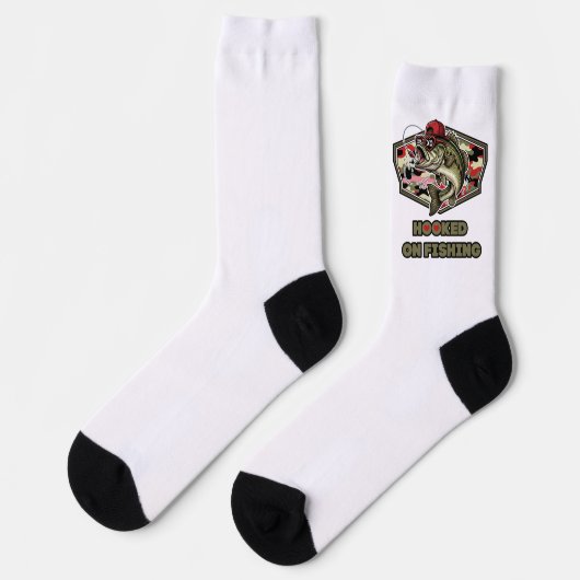 A fun and bold illustration of a cool bass ソックス (左)