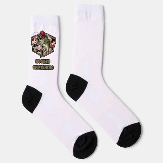 A fun and bold illustration of a cool bass ソックス (右)