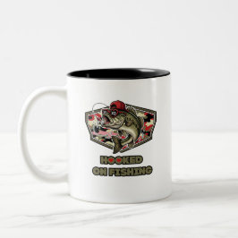 A fun and bold illustration of a cool bass ツートーンマグカップ