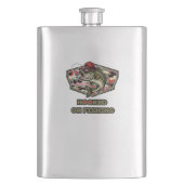 A fun and bold illustration of a cool bass フラスク (正面)