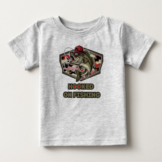 A fun and bold illustration of a cool bass ベビーTシャツ (正面)