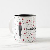 A fun and stylish mug design featuring a strawberr ツートーンマグカップ (正面左)
