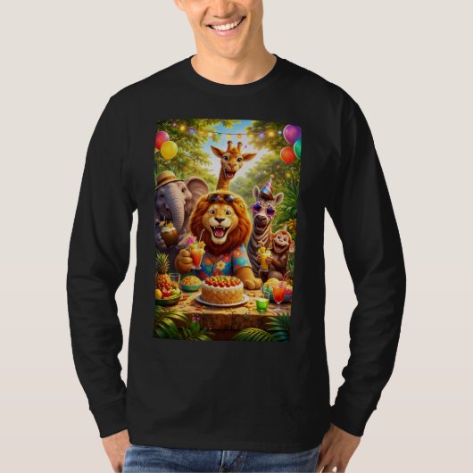 A fun & colorful Zoo Birthday Party Tシャツ (正面)