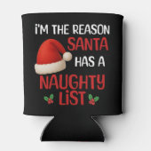 A funny Christmas naughty list design 缶クーラー (裏面)