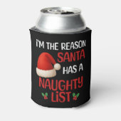 A funny Christmas naughty list design 缶クーラー (缶裏面)