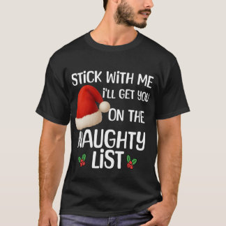 A funny Christmas naughty list design T-Shirt Tシャツ