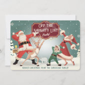 A Funny Non Photo Santa Reindeer Elf Christmas シーズンカード (正面)