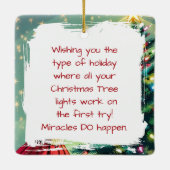 A Funny Sarcastic and Nostalgic Retro Christmas セラミックオーナメント (裏面)