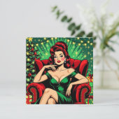 a Funny Sarcastic Retro Christmas シーズンカード (スタンド正面)