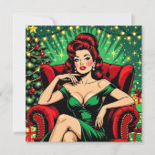 a Funny Sarcastic Retro Christmas シーズンカード (正面)