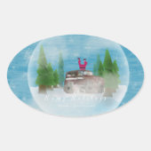 A funny sticker that will make you laugh  楕円形シール (正面)