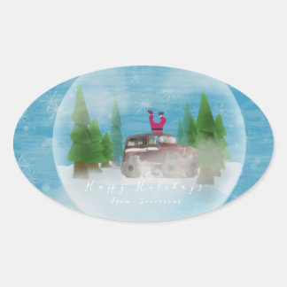 A funny sticker that will make you laugh  楕円形シール