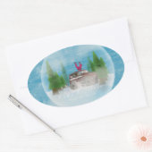 A funny sticker that will make you laugh  楕円形シール (封筒)