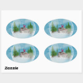 A funny sticker that will make you laugh  楕円形シール (シート)