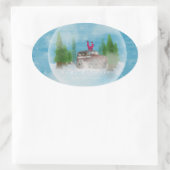 A funny sticker that will make you laugh  楕円形シール (バッグ)