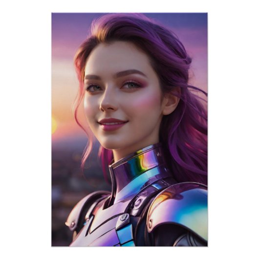 A Futuristic Sunset Portrait ポスター (正面)