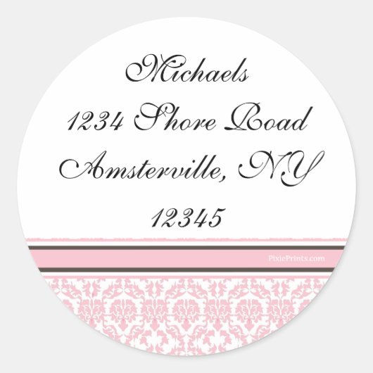 A.G.差出人住所封筒用シール ラウンドシール (正面)