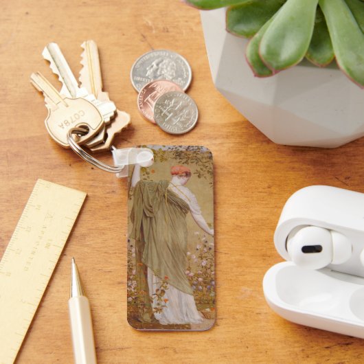 A Garden by Albert Joseph Mooreヴィンテージポートレート キーホルダー (デスク)