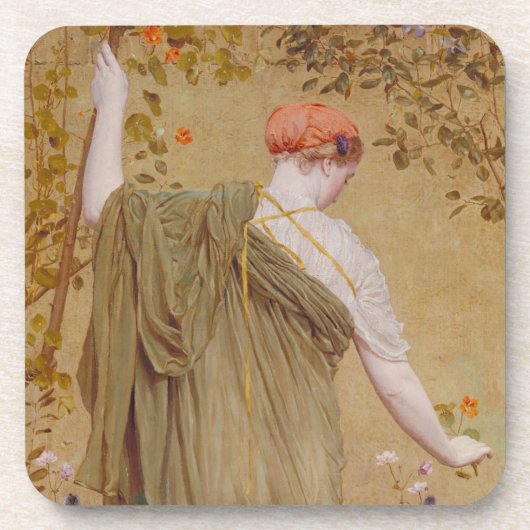 A Garden by Albert Joseph Mooreヴィンテージポートレート コースター (正面)