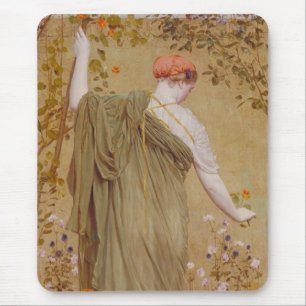 A Garden by Albert Joseph Mooreヴィンテージポートレート マウスパッド