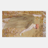 A Garden by Albert Joseph Mooreヴィンテージポートレート 長方形シール (正面)