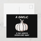 A Garlic A Day Garlic Vegetable Cook ポストカード (正面/裏面)