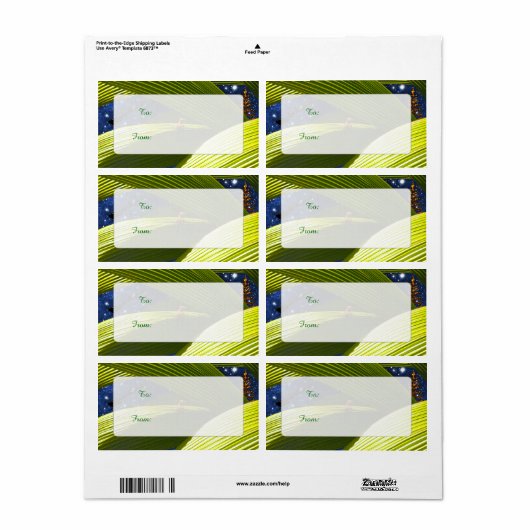 A Gecko Lizard's Tropical Christmas ラベル (フルシート)