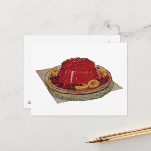 A gelatin and fruit dessert from 1930 ポストカード (正面/裏面インサイチュ)