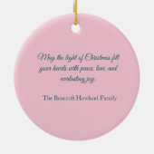 A Gentle Light – Pastel Christmas Card セラミックオーナメント (裏面)