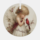 A Gentle Spirit in Holiday Stillness ガラスオーナメント (裏面)