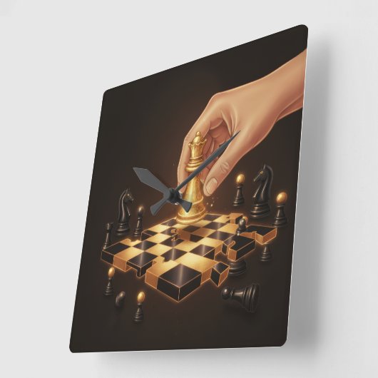 A Geometria do Poder スクエア壁時計 (傾斜)