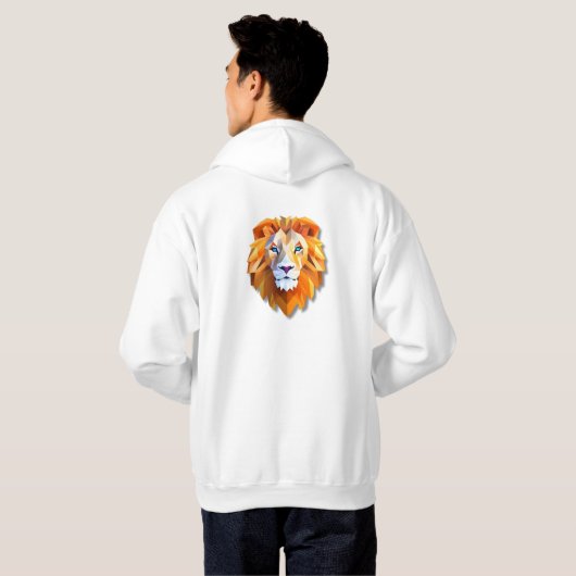 A GEOMETRIC LION Hoodie パーカ (裏面フル)