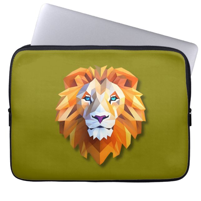 A GEOMETRIC LION laptop sleeve ラップトップスリーブ (正面)