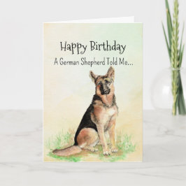 A German Shepherd Personality Birthday Fun Animal カード