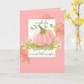 A Gift For Baby Sweet Little Pumpkin Pink Flowers カード (黄色い花)