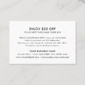 A Gift For You Shopping Custom Logo Black Business 名刺 (裏面)