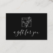 A Gift For You Shopping Custom Logo Black Business 名刺 (正面)