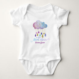 A Gift From Above Rainbow Cloud & Baby Girl ベビーボディスーツ