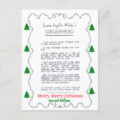 A Gingerbread Christmas Recipe Postcard ポストカード (正面)