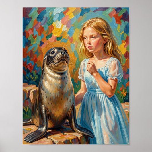 A girl and a seal ポスター (正面)