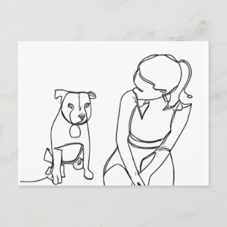 A Girl and Her Dog ポストカード