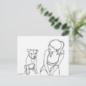 A Girl and Her Dog ポストカード (スタンド正面)