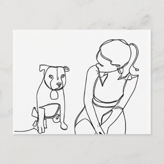 A Girl and Her Dog ポストカード (正面)